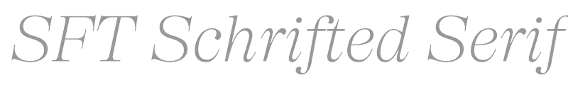 SFT Schrifted Serif